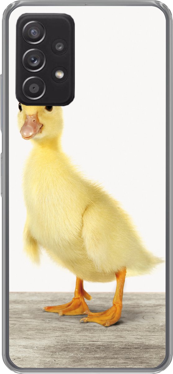 Telefoonhoesje Geschikt voor Samsung galaxy a73 hoesje - Eend - Kuiken - Dieren - Lief - Meisjes - Jongens - Kinderen - Siliconen Telefoonhoesje Telefoonhoesje