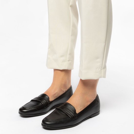 No Stress - Femme - Mocassins en cuir noir - Taille 39