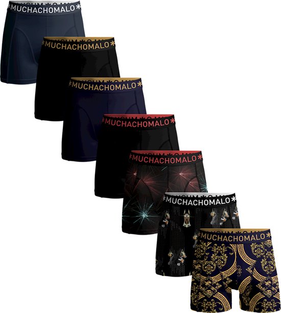 Muchachomalo-7-pack onderbroeken voor mannen-Elastisch Katoen-Boxershorts -  Maat S | bol.com