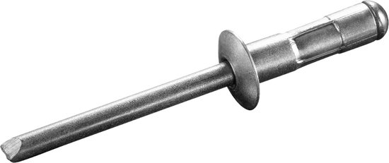 GOEBEL® - 500 x Rivets aveugles Multi-Grip 4,8 x 16,9 mm - Aluminium AlMG 2.5 / Inox A2 - Tête plate - MULTI - 7770248169 - Rivet pop