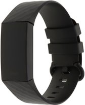 123Watches.nl Fitbit charge 3 bracelet gaufré sport - noir - ML
