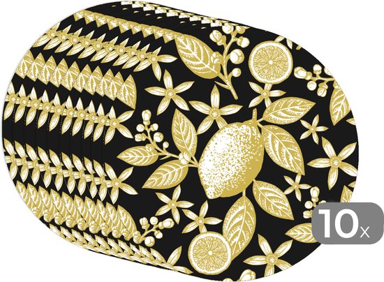 Lot De 6 Sets De Table Ronds Réutilisables Pour La Saint