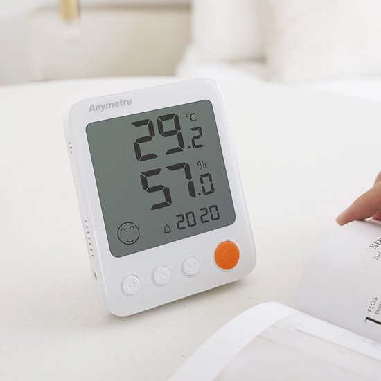 Thermometer Digitaal Binnen Hygrometer Luchtvochtigheidsmeter Klok