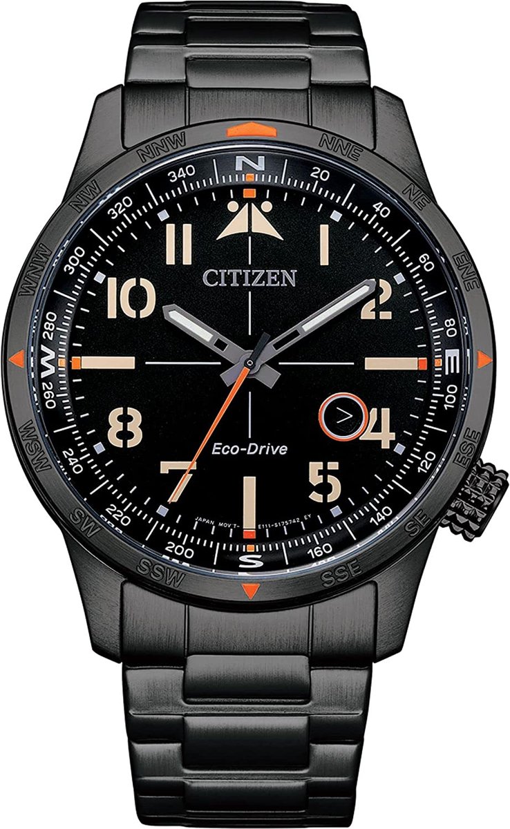 Citizen BM7555-83E Horloge - Staal - Zwart - Ø 43 mm