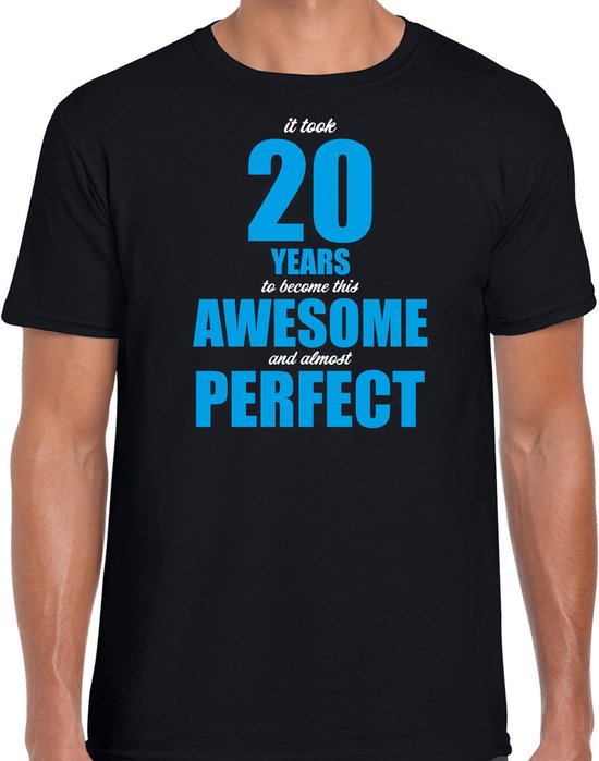 It took 20 years to become this awesome cadeau t-shirt zwart voor heren - 20 jaar verjaardag kado shirt / outfit XXL