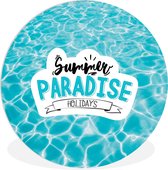 WallCircle - Tableau - Summer Saying Ocean - Multicolore - 30 X 30 Cm