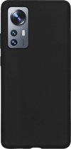 Xiaomi 12 Case Siliconen - Xiaomi 12 Case Zwart Case - Xiaomi 12 Cover Siliconen Back Cover - Zwart