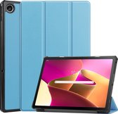 Hoes Geschikt voor Lenovo Tab M10 Plus 3rd Gen Hoes Luxe Hoesje Book Case - Hoesje Geschikt voor Lenovo Tab M10 Plus (3e Gen) Hoes Cover - Lichtblauw .