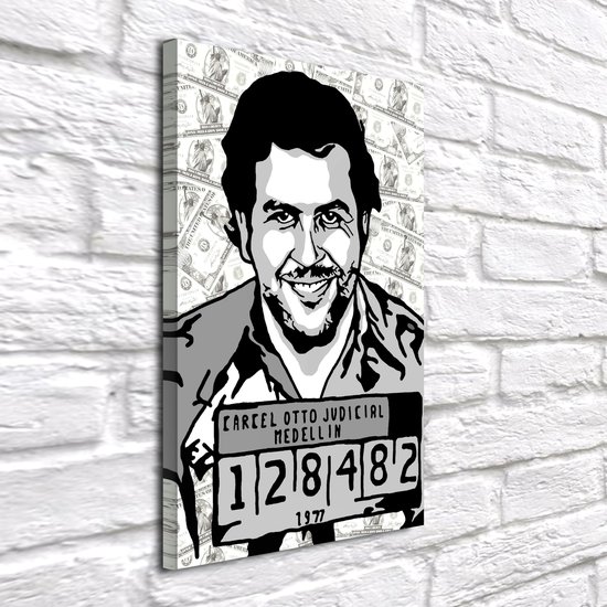 Toile Pop Art Pablo Escobar - 100 x 65 cm - Impression sur toile