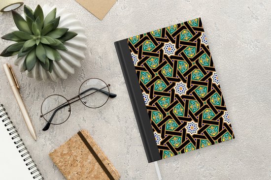 Carnet - Cahier - Oriental - Motif - Arabe - Etoiles - Carnet - Format A5 - Bloc-notes