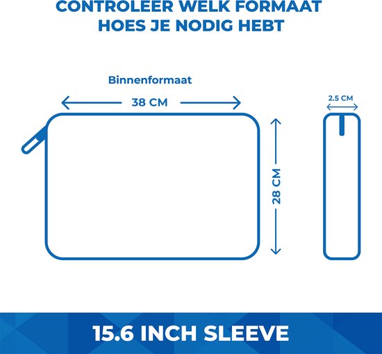 Housse pour ordinateur portable et Macbook avec compartiment supplémentaire - 15,6 pouces - Gris