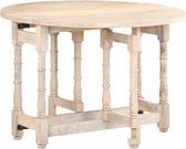 vidaXL - Eettafel - rond - 110x76 - cm - massief - mangohout