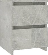 vidaXL - Nachtkastje - 30x30x40 - cm - bewerkt - hout - betongrijs