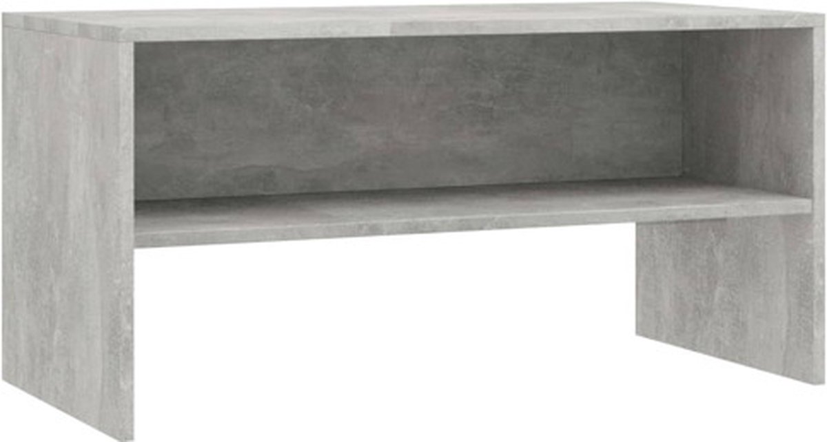 vidaXL - Tv-meubel - 80x40x40 - cm - bewerkt - hout - betongrijs