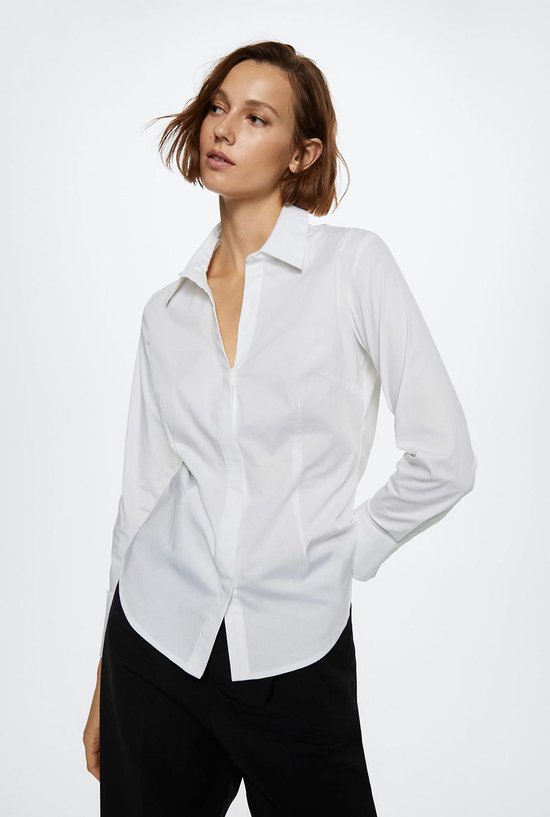 Mango Blouse Cotton Basic Shirt 37092504 02 Taille Femme - L | bol.com
