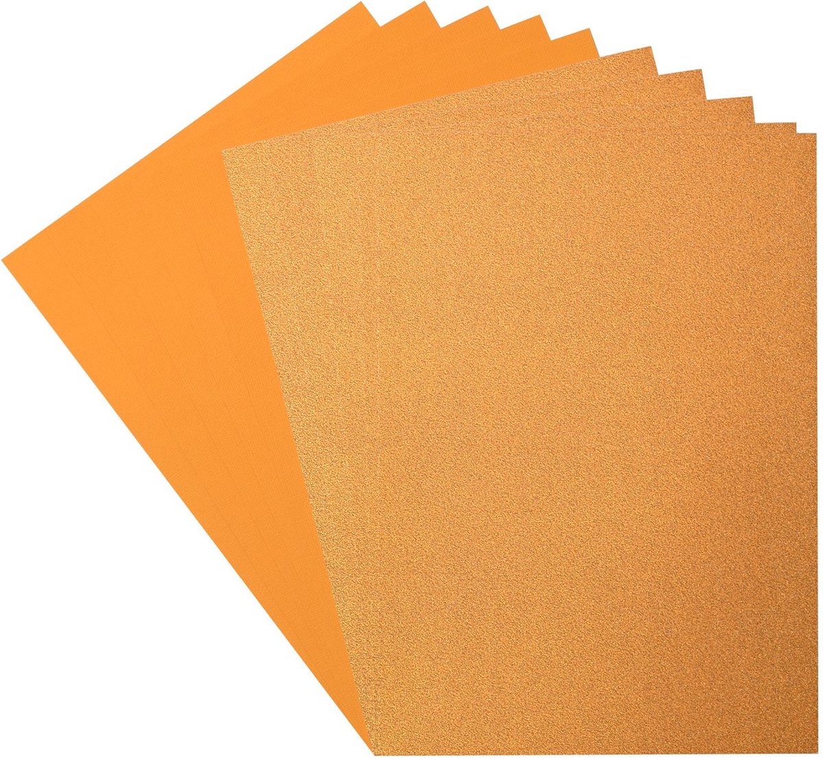 Florence Cardstock en Glitterpapier - A4 - Oranje - Copper/Apricot - 2 x 5 vellen - 216g / 250g