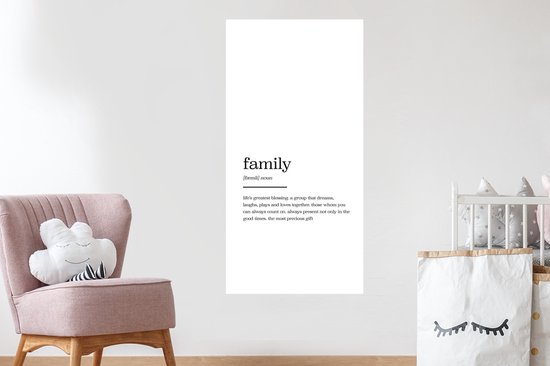 Stickers muraux - Film autocollant - Citations - Dictons - Famille - Dictionnaire - 60x120 cm - Film adhésif - Stickers muraux Chambre d'enfant - Papier peint autocollant - Papier peint autocollant - Film autocollant