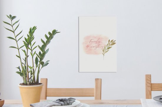 Tableau sur toile Famille - Citations - La famille est tout - Proverbes - 20x30 cm - Décoration murale