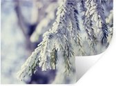 Muurstickers - Sticker Folie - Winter - Dennenboom - Sneeuw - Landelijk - 120x90 cm - Plakfolie - Muurstickers Kinderkamer - Zelfklevend Behang - Zelfklevend behangpapier - Stickerfolie