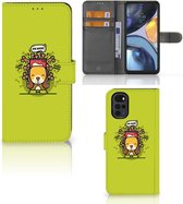 Smartphone Hoesje Motorola Moto G22 Flipcover Doggy Biscuit