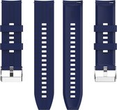 Bracelet en Siliconen (bleu foncé), adapté aux modèles Huawei : Watch GT (42 & 46 mm) GT2 (46 mm), GT 2E, GT 3 (46 mm), GT 3 Active (46 mm), GT Runner, Watch 3, Regarder 3 Pro