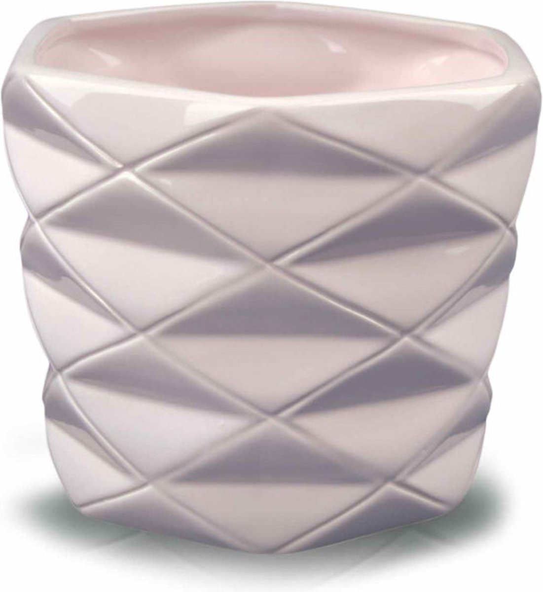Roze Keramische Pot met een Diameter van 14 cm