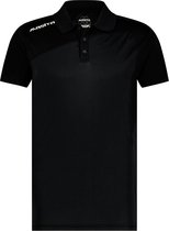 Masita | Polo Shirt Dames & Heren - Korte Mouw - Tennis Polo - Sportpolo - Mesh inzetten Optimale Vochtregulatie - Lichtgewicht - Forza Lijn - BLACK - XXL