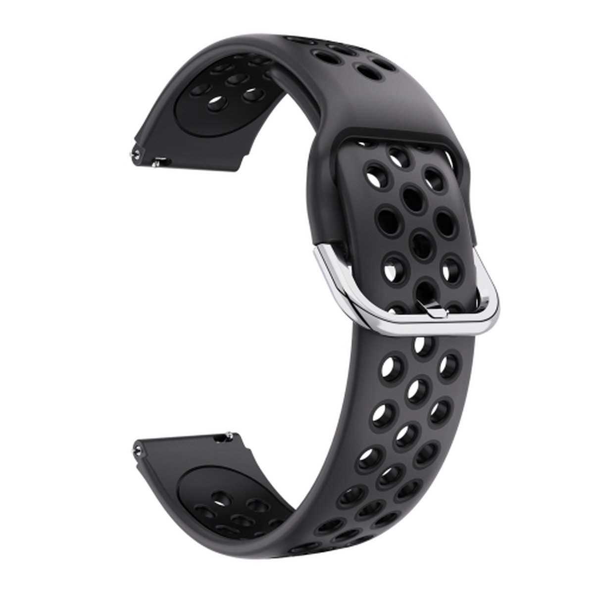 Voor ID205 - opzettelijk SW021 19mm Silicone Two-Color Sports Watch Band (Coal Black)