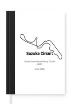 Notitieboek - Schrijfboek - Suzuka - F1 - Circuit - Notitieboekje klein - A5 formaat - Schrijfblok - Cadeau voor man