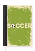 Notitieboek - Schrijfboek - Quotes - Soccer - Championship - Voetbal - Notitieboekje klein - A5 formaat - Schrijfblok