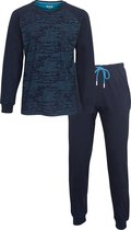 M.E.Q. Heren Pyjama Blauw MEPYH2103A - Maten: XXL