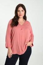 Paprika Dames Hemd in effen viscose - Outdoorblouse - Maat 52