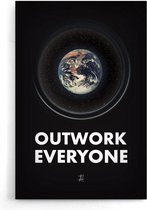 Walljar - Outwork Everyone (Space) - Muurdecoratie - Poster
