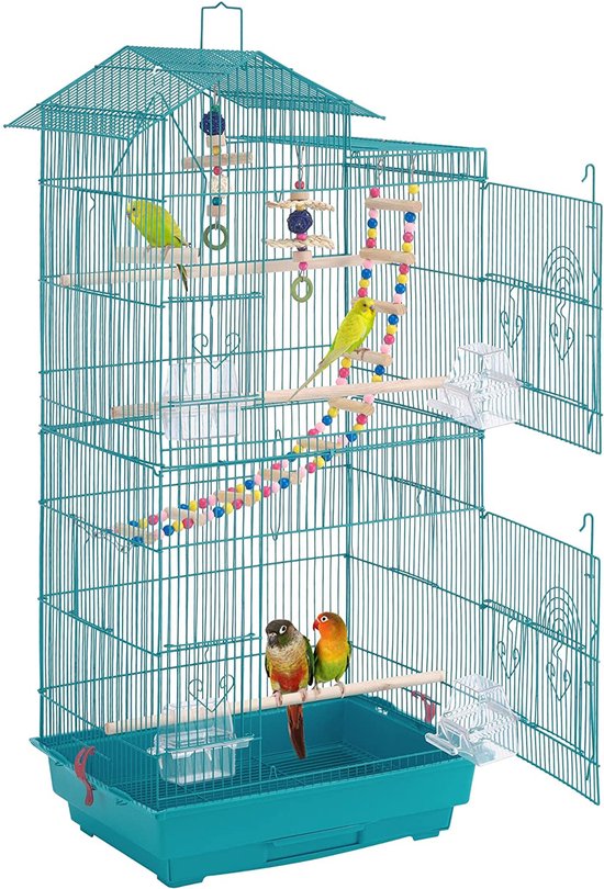 FURNIBELLA - Vogelkooi met vogelspeelgoed, kooispeelgoed, kooi voor  parkieten,... | bol.com