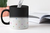 Magische Mok - Foto op Warmte Mokken - Koffiemok - Stippen - Patroon - Cirkel - Magic Mok - Beker - 350 ML - Theemok