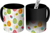 Magische Mok - Foto op Warmte Mokken - Koffiemok - Patronen - Paasei - Lente - Magic Mok - Beker - 350 ML - Theemok