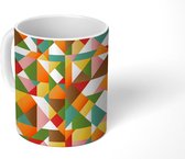 Mok - Koffiemok - Regenboog - Vormen - Patroon - Geometrie - Mokken - 350 ML - Beker - Koffiemokken - Theemok