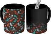Magische Mok - Foto op Warmte Mokken - Koffiemok - Bandana - Bloem - Retro - Design - Boho - Magic Mok - Beker - 350 ML - Theemok