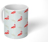 Mok - Koffiemok - Flamingo - Dieren - Patronen - Mokken - 350 ML - Beker - Koffiemokken - Theemok