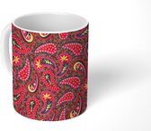 Mok - Koffiemok - Hippie - Bandana - Design - Roze - Mokken - 350 ML - Beker - Koffiemokken - Theemok