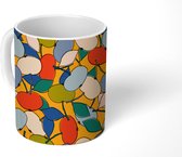 Mok - Koffiemok - Appel - Patronen - Retro - Vegan - Mokken - 350 ML - Beker - Koffiemokken - Theemok