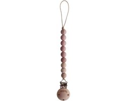 Mushie Fopspeen Clip Cloud Mauve/Wood