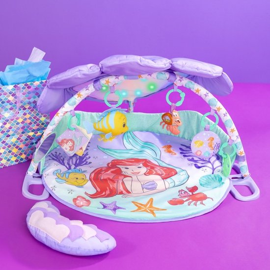 Bright Starts Disney Baby Little Mermaid Twinkle Trove Tapis d'activité Gym K12534