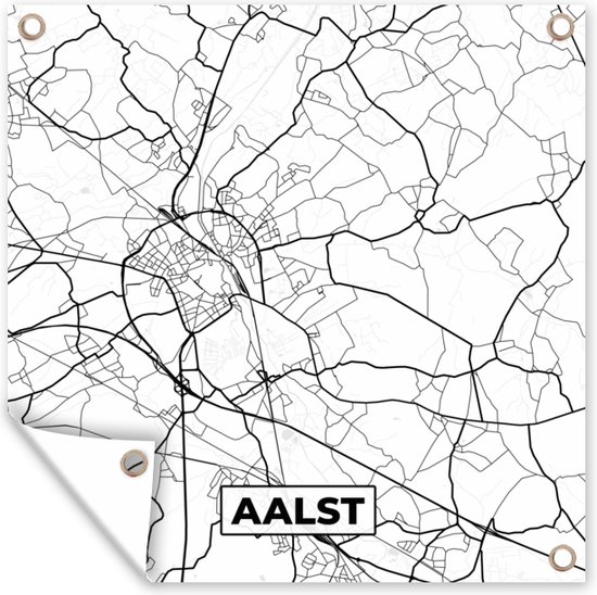 Tuinposters België – Aalst – Stadskaart – Kaart – Zwart Wit ...
