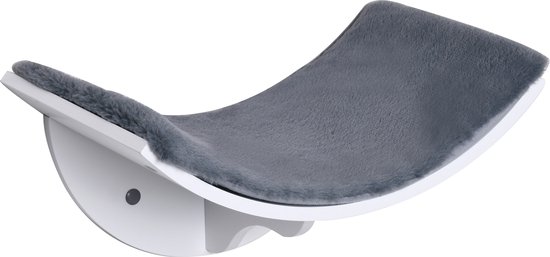 PawHut Krabton, 50 cm, 2 Grotten, Kussen, Krabpaal met Kattenbed, Kattentoren van Waterhyacint