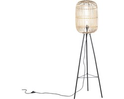 QAZQA Manila Vloerlamp – 1 lichts – H 1390 mm – Beige