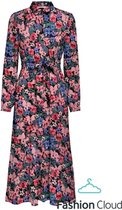 ONLY  Alma Life Vis Emily Shirt Dress Aop Black ZWART XS