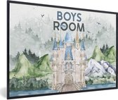 Fotolijst incl. Poster - Quotes - Boys room - Spreuken - Jongens - Kids - Baby - Boys - 60x40 cm - Posterlijst