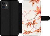 Bookcase pour iPhone 12 Pro Bookcase - Érable du Japon - Automne - Vintage - Avec poches - Étui portefeuille avec fermeture magnétique