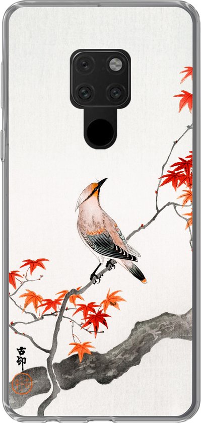 Coque Huawei P40 Lite - Érable du Japon - Scandinave - Vogel - Branche - Coque de téléphone en Siliconen